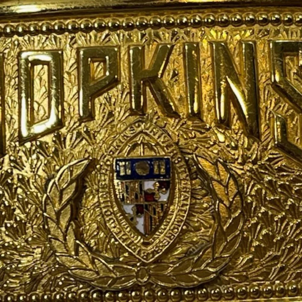 VTG The Johns Hopkins University 1950's Baltimore Brass Belt Buckle 2